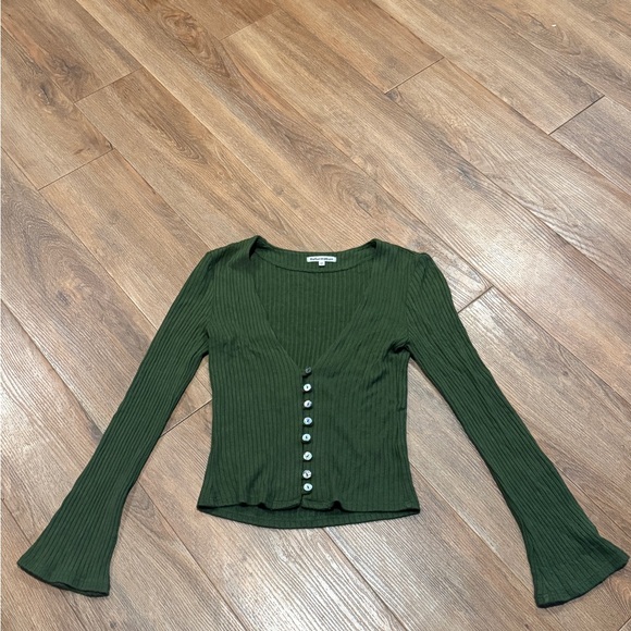 Reformation Olive Ribbed Knit Top - Picture 2 of 5